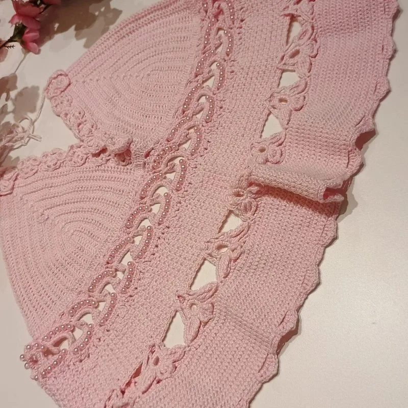 Cropedd de Crochê Rosa | Galipolo Piton
