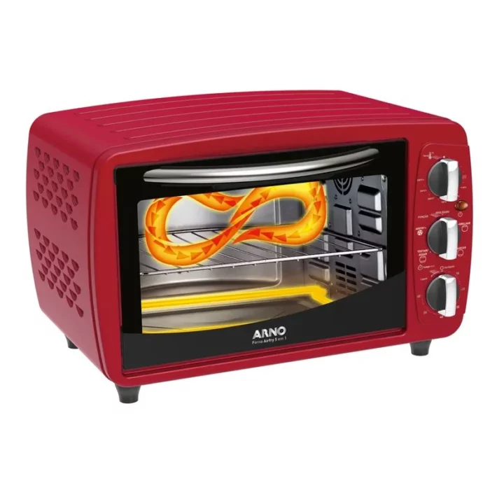 Forno Elétrico Arno Airfry 5 em 1 com 20L de Capacidade Vermelho FOR3 - Image 3