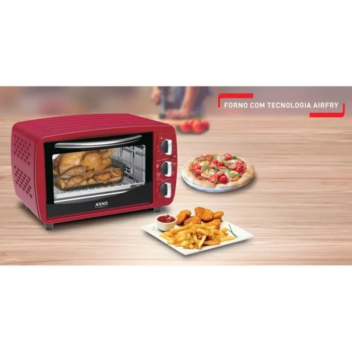 Forno Elétrico Arno Airfry 5 em 1 com 20L de Capacidade Vermelho FOR3 - Image 4