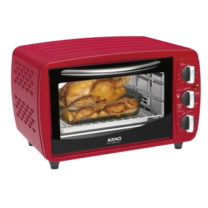 Forno Elétrico Arno Airfry 5 em 1 com 20L de Capacidade Vermelho FOR3 - Image 6