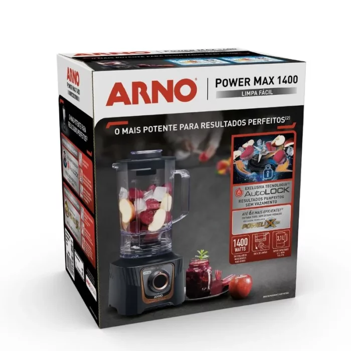 Liquidificador Arno Power Max Autolock 1400W Cinza Chumbo LN81 - Image 9