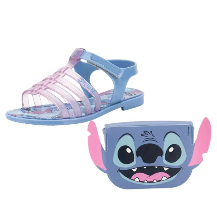 Kit Sandália Infantil Stitch Clutch e Stitch Clutch Bag Grendene Kids