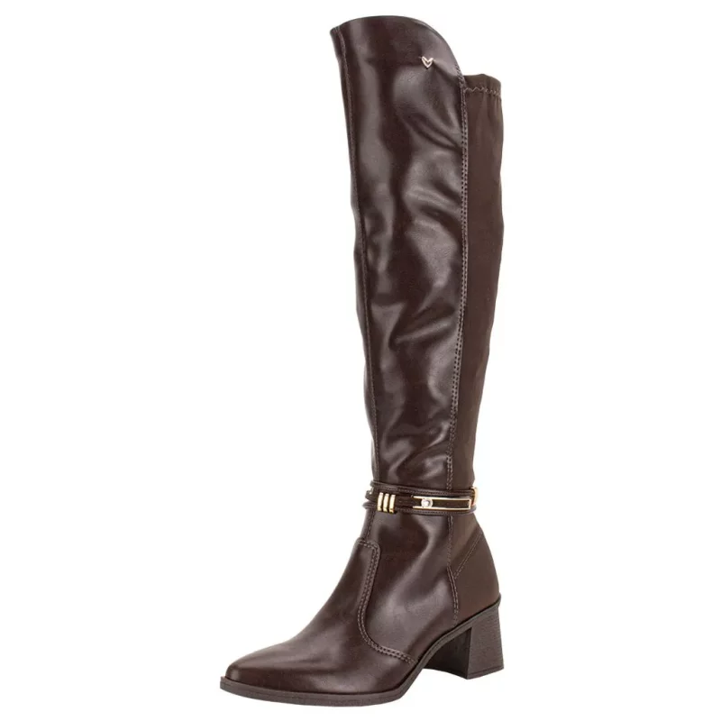 Bota Feminina Cano Alto Mississipi ME771 CAFÉ 34