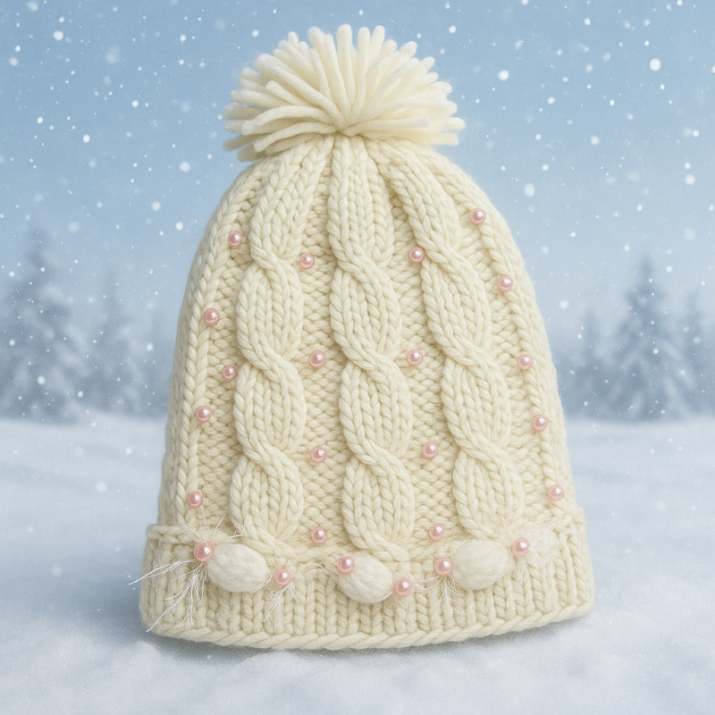 🧶❄️✨ Touca de Crochê “Encanto de Inverno” – Galipolo Piton ✨❄️🧶