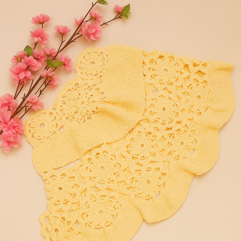 🍯🌼 Cropped de Crochê “Doce Aurora” – Galipolo Piton 🌼🍯