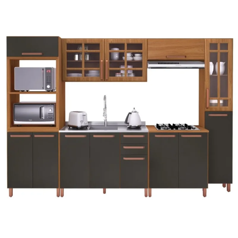 Cozinha Modula Indekes Monza MDP 6 Peças 218x310x32cm