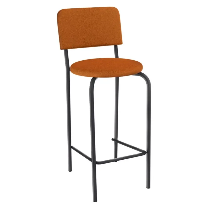 Banqueta Kappesberg 1B715PRF 69,5cm Preto Fosco/terracota