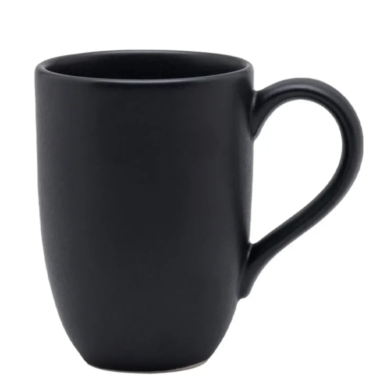 Caneca Flat Oxford AO07-0631 Onix 350ml Cerâmica Grafite/preto