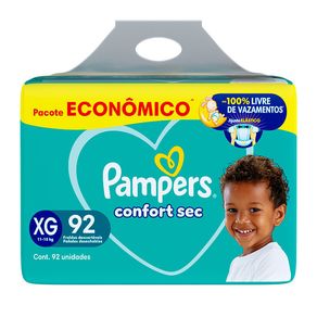 Fraldas Pampers Confort Sec Max XG 92 Unidades