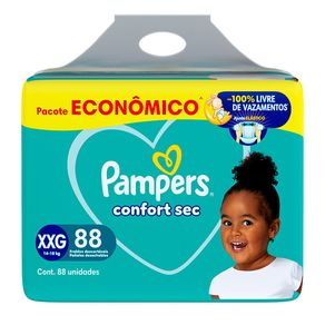 Fraldas Pampers Confort Sec Max XXG 88 Unidades