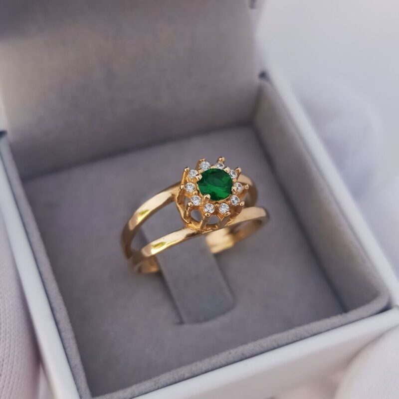 Anel de Formatura Feminino Premium Mod. F2 (Escolha a Cor da Pedra Maior)