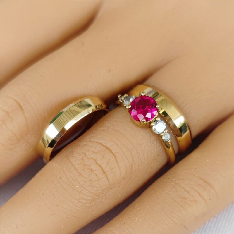 Par 4mm Mod.R5 com Anel Arkus (Escolha a Cor da Pedra)