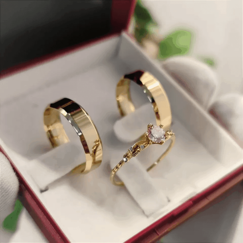 Par Alianças de Moedas Antigas 6mm Italiana + Anel Laurel