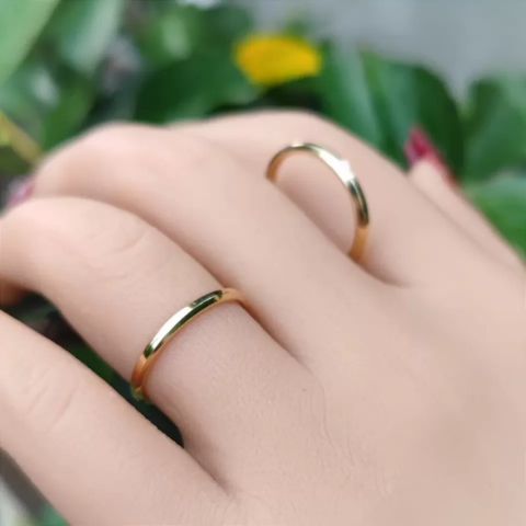 Par de Alianças de Moedas Antigas 2mm Mod. Italiana