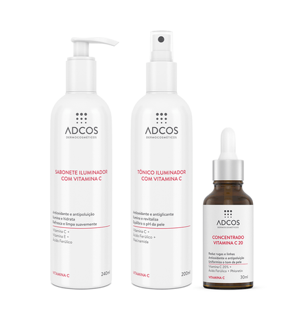 Tratamento Facial Intensivo de Vitamina C para Pele Normal a Seca - 3 itens