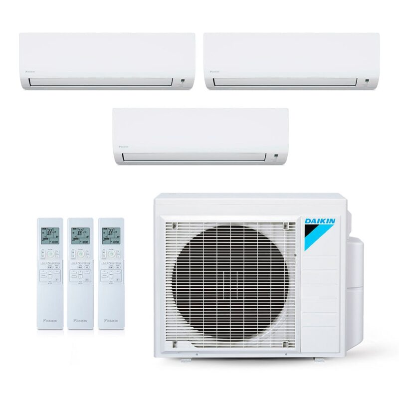 Ar-Condicionado Multi Split Inverter Daikin 24.000 BTUs (2x Evap HW 9.000 + 1x Evap HW 18.000) Quente/Frio 220V