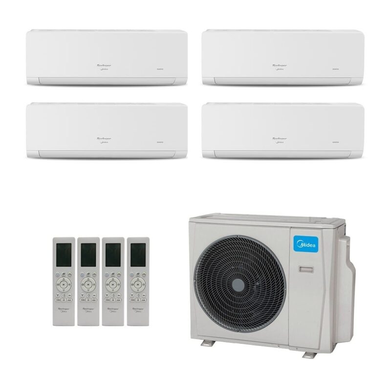 Ar-Condicionado Multi Split Inverter Midea 36.000 (2x Evap HW 9.000 + 2x Evap HW 12.000) Quente/Frio 220V