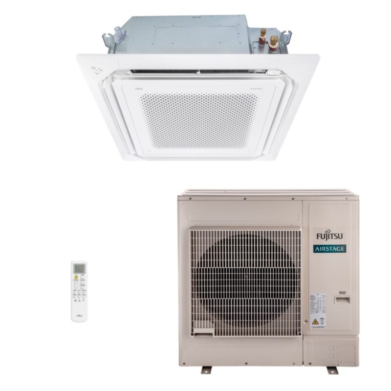 Ar-condicionado Split Cassete 4 Vias Inverter Fujitsu Airstage 45.000 BTUs R-32 Quente/Frio 380V Trifásico