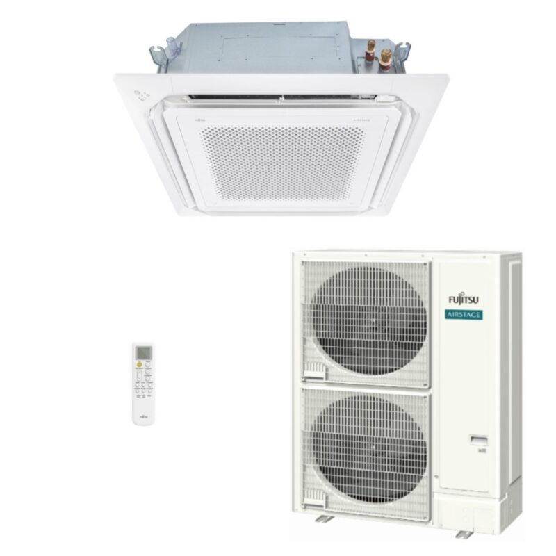 Ar-condicionado Split Cassete 4 Vias Inverter Fujitsu Airstage 54.000 BTUs R-32 Quente/Frio 380V Trifásico