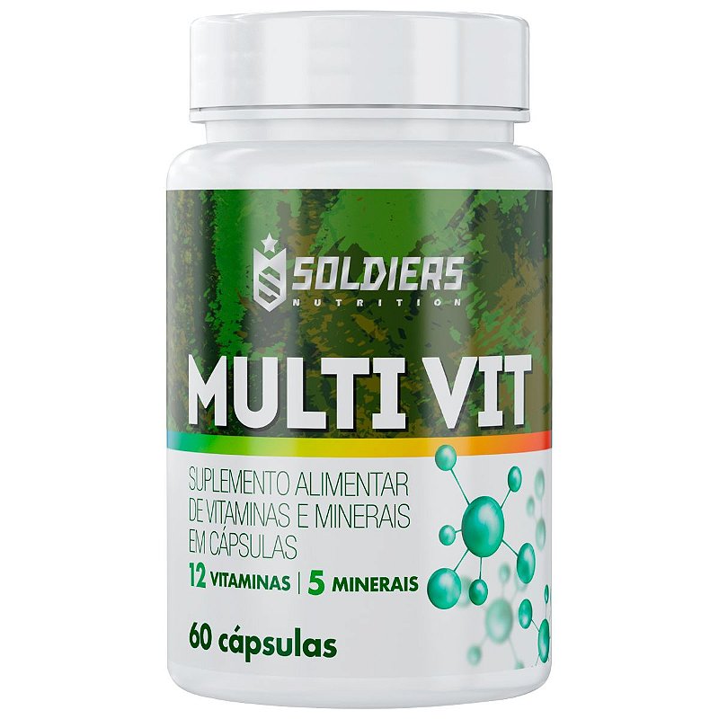 Multivitamínico - 5 Minerais - 12 Vitaminas - Soldiers Nutrition