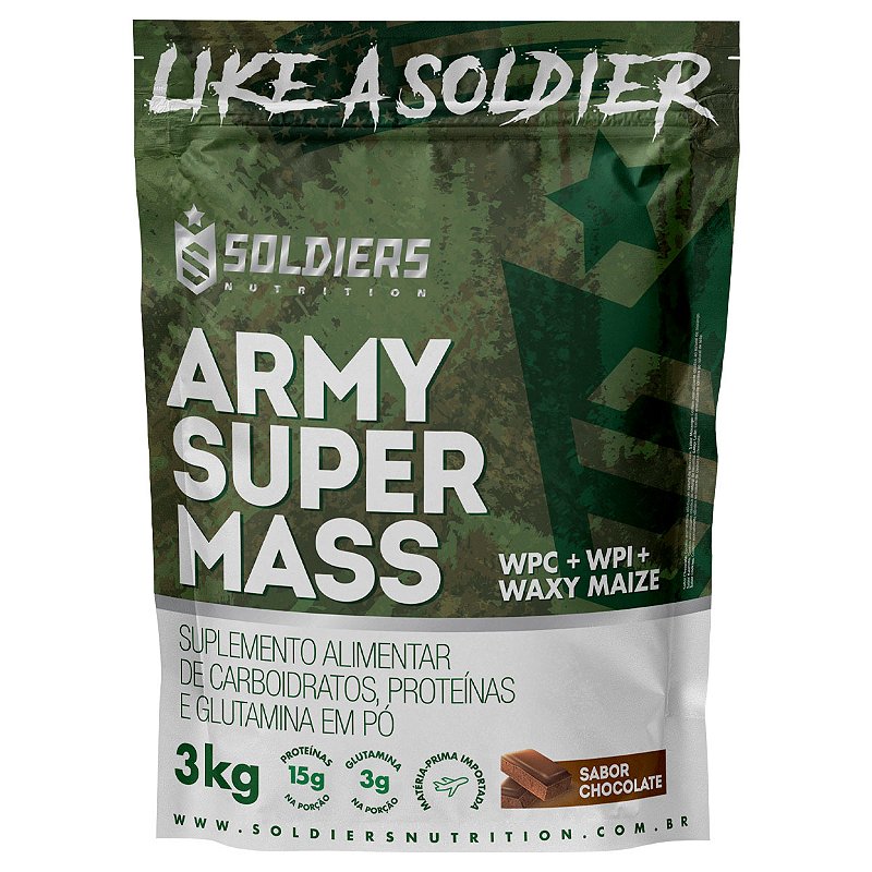 Hipercalórico Army Super Mass - 3Kg - Soldiers Nutrition