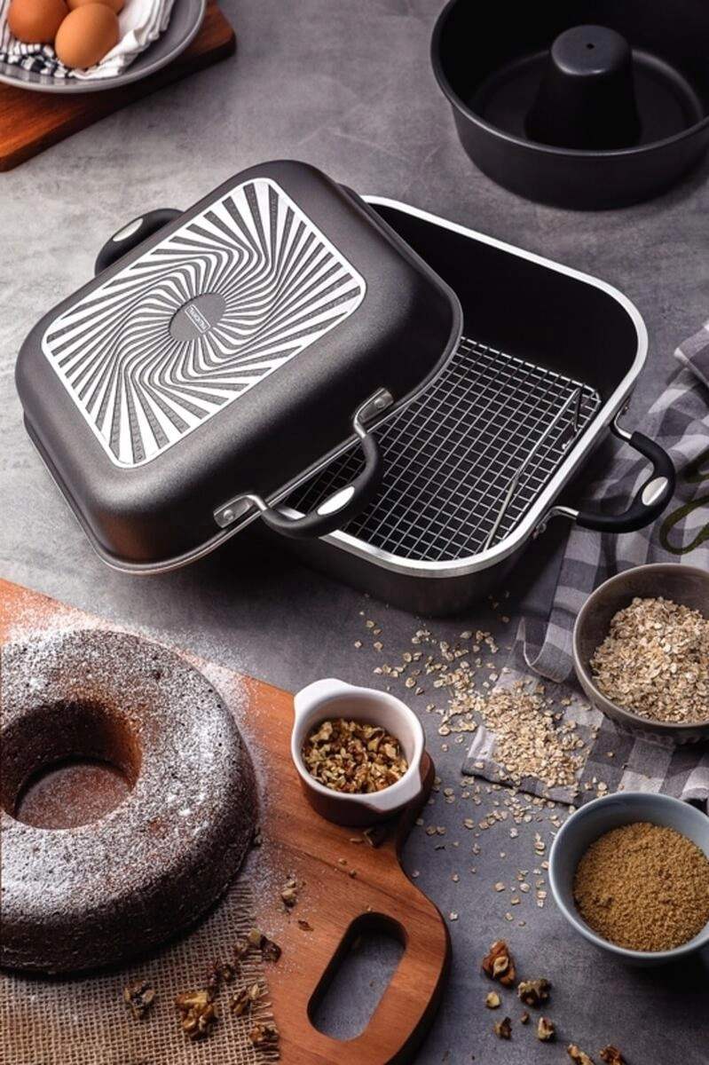 Kit Tramontina Lyon em Alumínio com Revestimento Starflon Preto 6 Peças