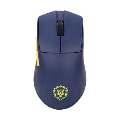 Mouse Gamer Sem Fio Redragon King Pro Aliança Do World Of Warcraft, até 26000DPI, Bluetooth e USB Tipo-C, Azul - 6975763145173