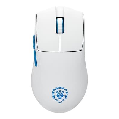 Mouse Gamer Sem Fio Redragon King Pro Aliança Do World Of Warcraft, até 26000DPI, Bluetooth e USB Tipo-C, Branco - 6975763145166