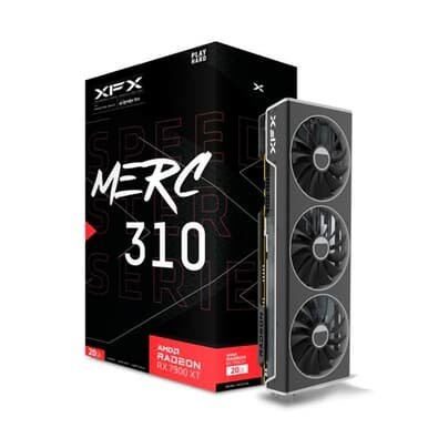 Placa de Vídeo RX 7900XT Gaming 20G XFX Speedster MERC310 Radeon, 20GB DDR6 HDMI 3 FAN - RX-79TMERCU9