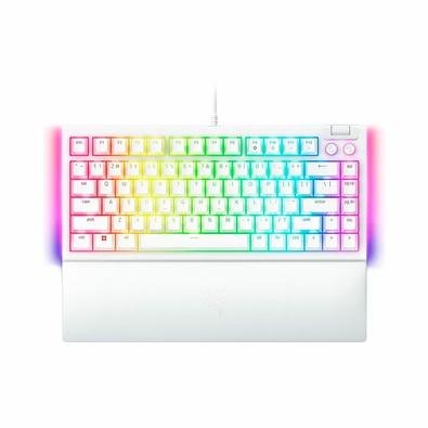 Teclado Mecânico Gamer Razer BlackWidow V4, Razer Chroma RGB, Switches Mecânicos Razer, 75%, Anti-ghosting, US, Branco - RZ0305001700