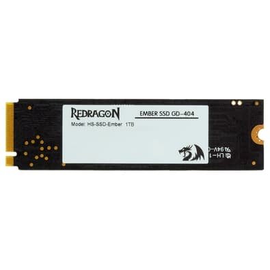 SSD Redragon Ember, 1TB, M.2 2280, NVMe PCIe Gen 3.0, Leitura 2460 MB/s, Gravação 2475 MB/s, Preto - GD-408