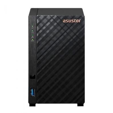 Storage Asustor 2-Baias, 1.7GHz (Quad-Core), 1GB DDR4, 1 x 1GLAN (1G/100M), Torre, Preto - AS1102TL