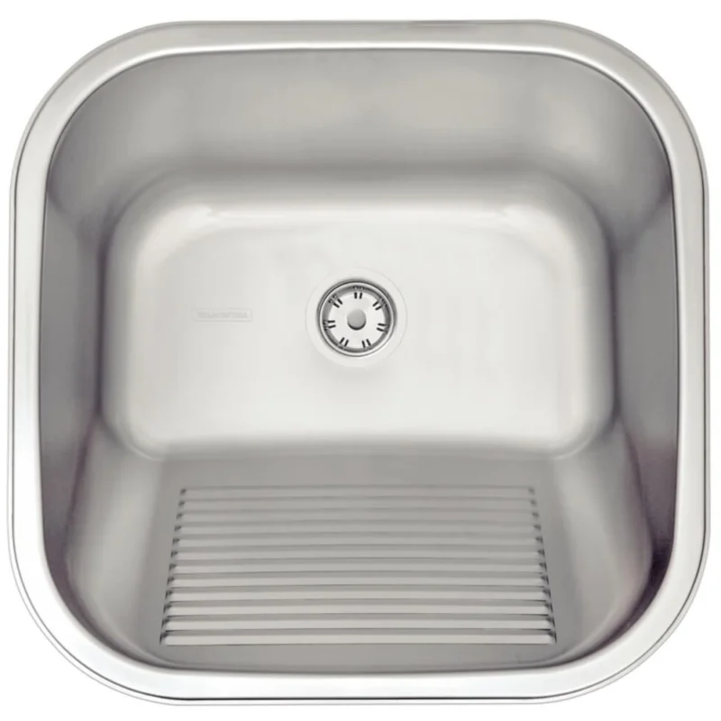 Tanque de Encaixe Tramontina Hera Compact 25 Litros em Inox Acabamento Escovado 40x40cm