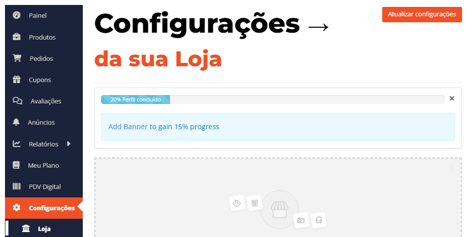 Painel do vendedor Dokan