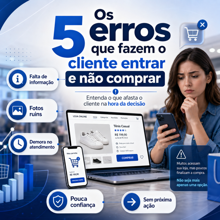 Os 5 erros que fazem o cliente entrar e não comprar